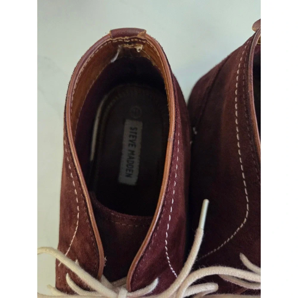 Steve Madden Mens Brown Suede Chukka Desert Boots Size 11 Harken Brown